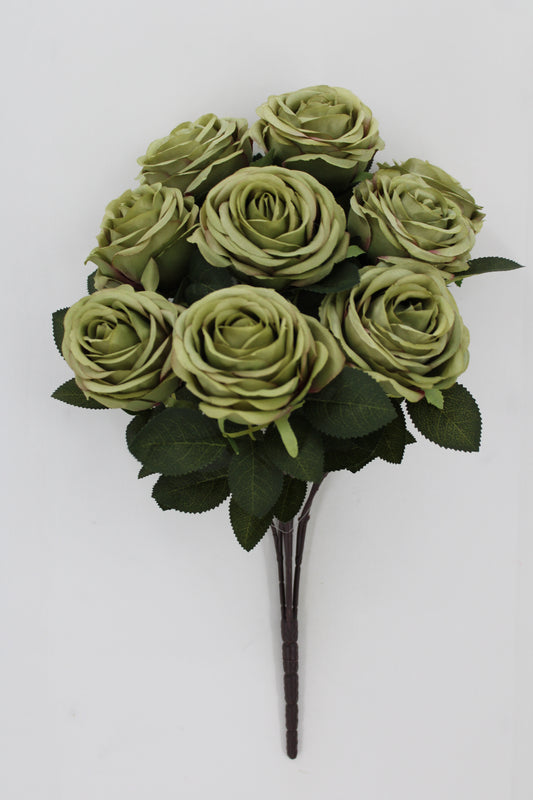 19 IN ROSE BUSH GREEN - Burlap and Bling Decor