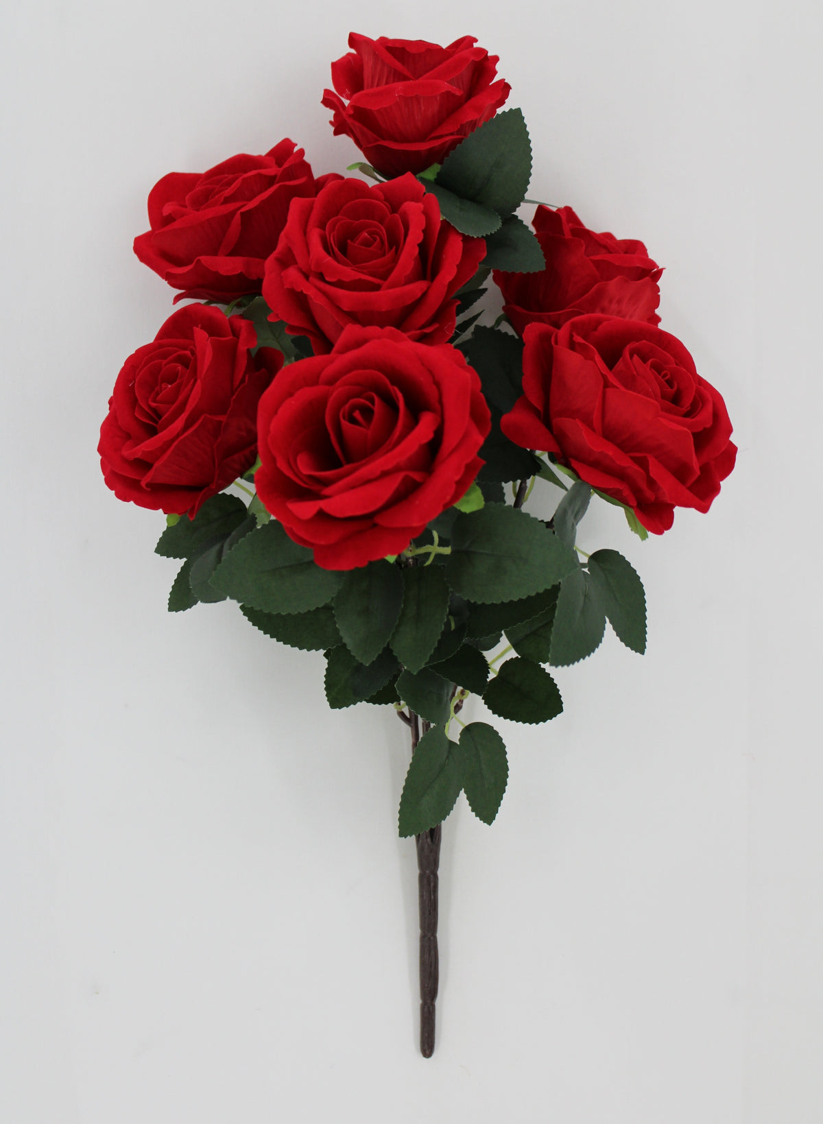 20.5" Velvet Rose Bush Red - Burlap and Bling Decor