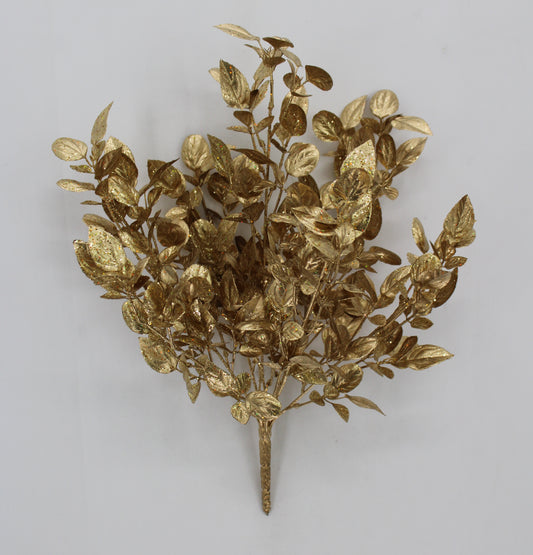 17 " LEAVES GOLD GLITTER