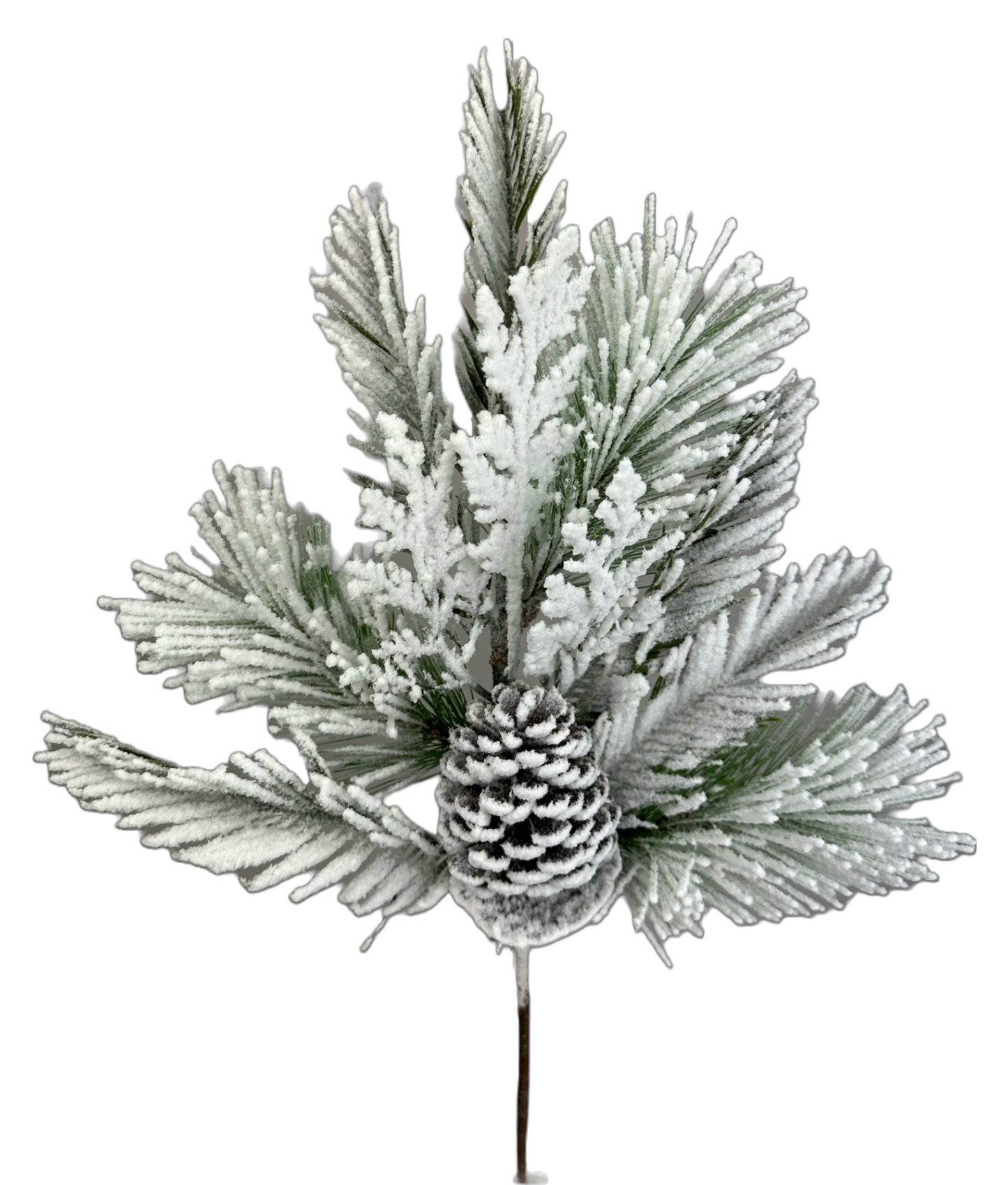 Flocked Pine Spray
