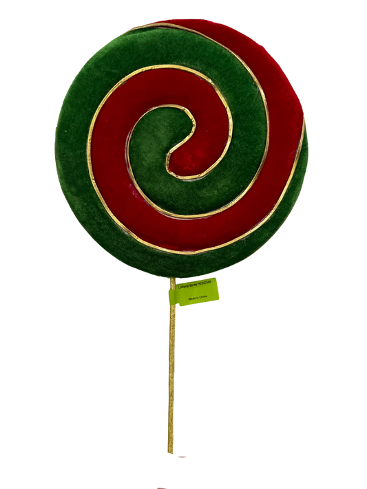 Lollipop Spray H23xDIA8 Red/Green/Gold - Burlap and Bling Decor