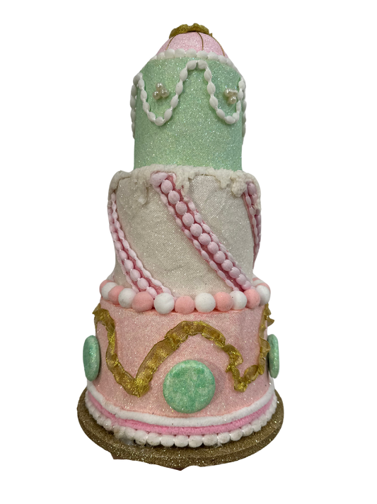 Four Tier Cake H17xDIA9.5 pastel cake - Burlap and Bling Decor