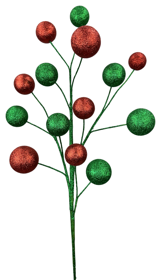 Glitter Red/Green Ball Spray