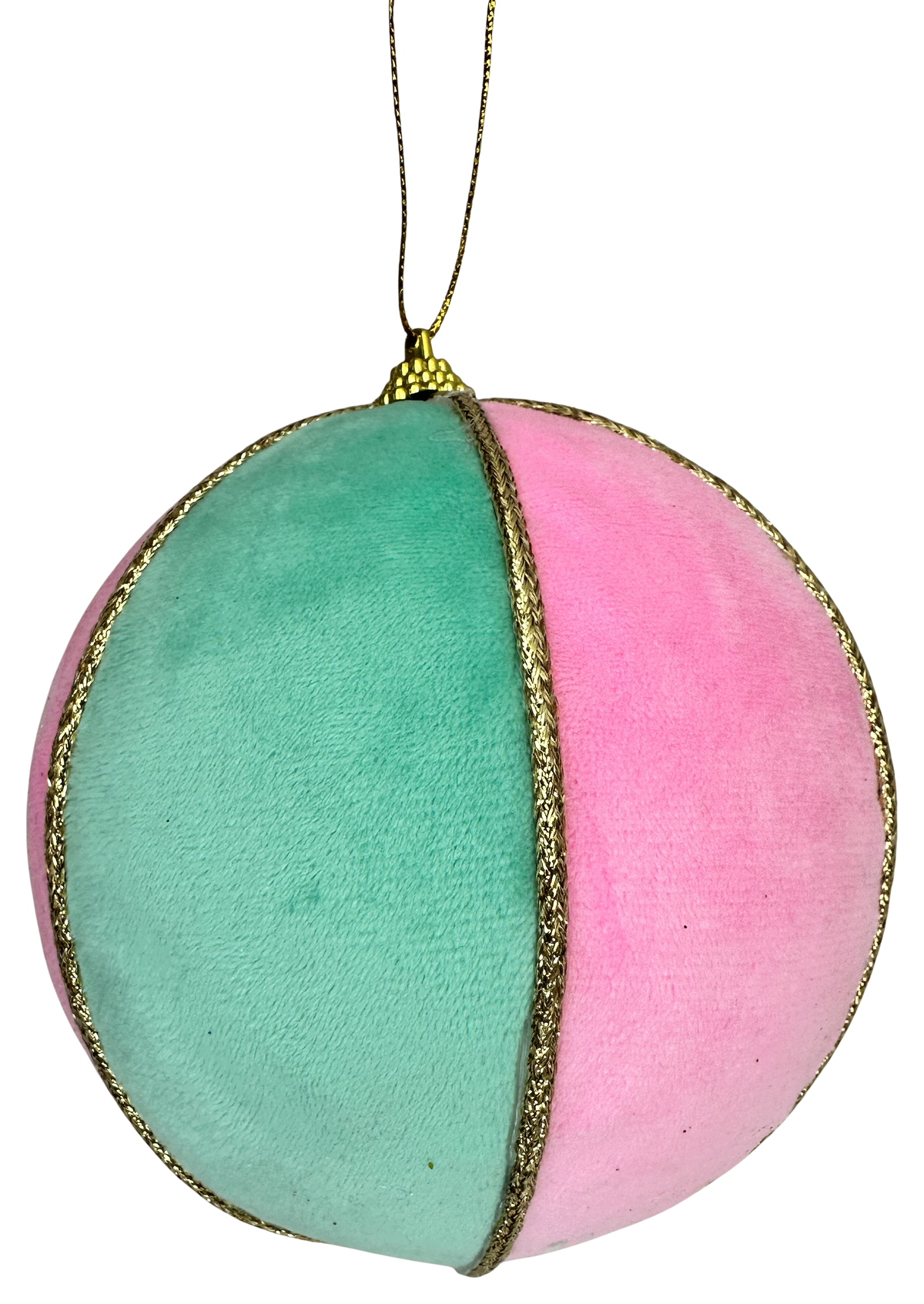 5" Mint/Pink Velvet Ball