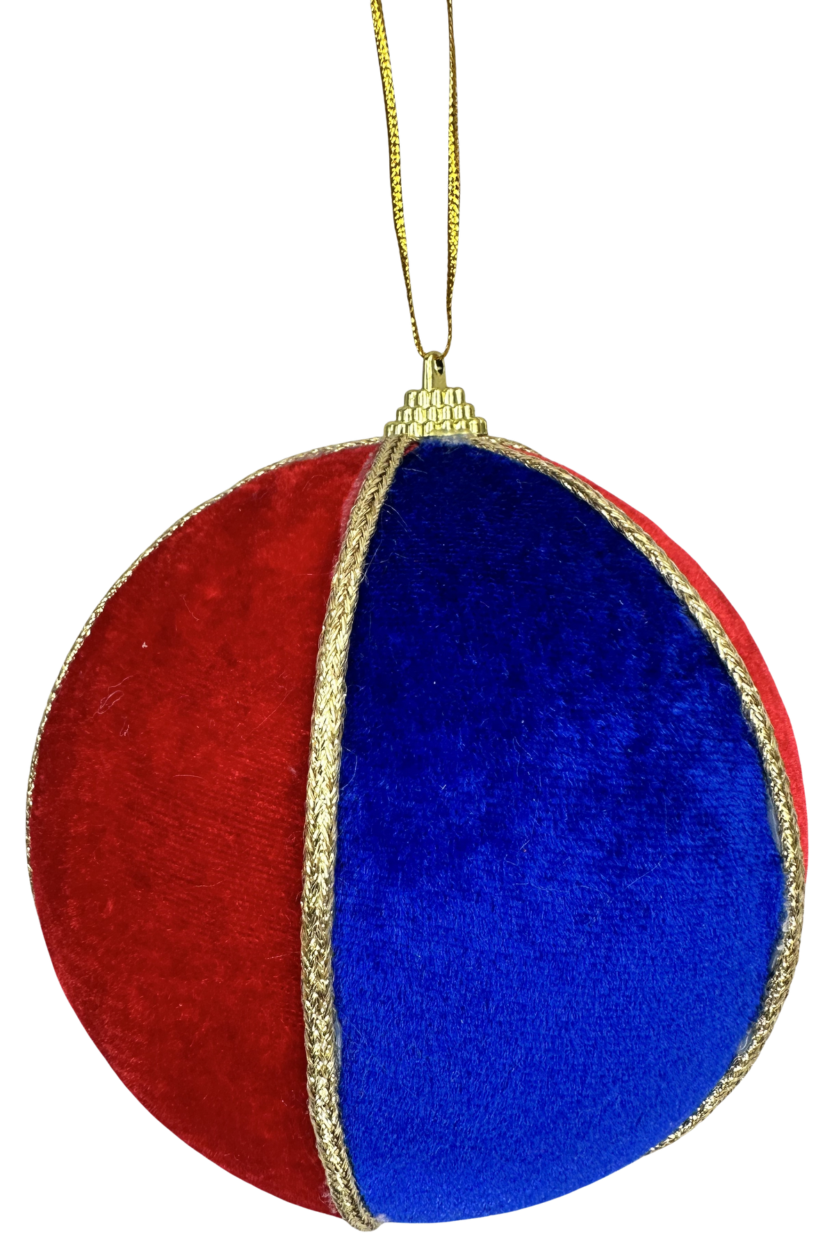 5" Blue/Red Velvet Ball