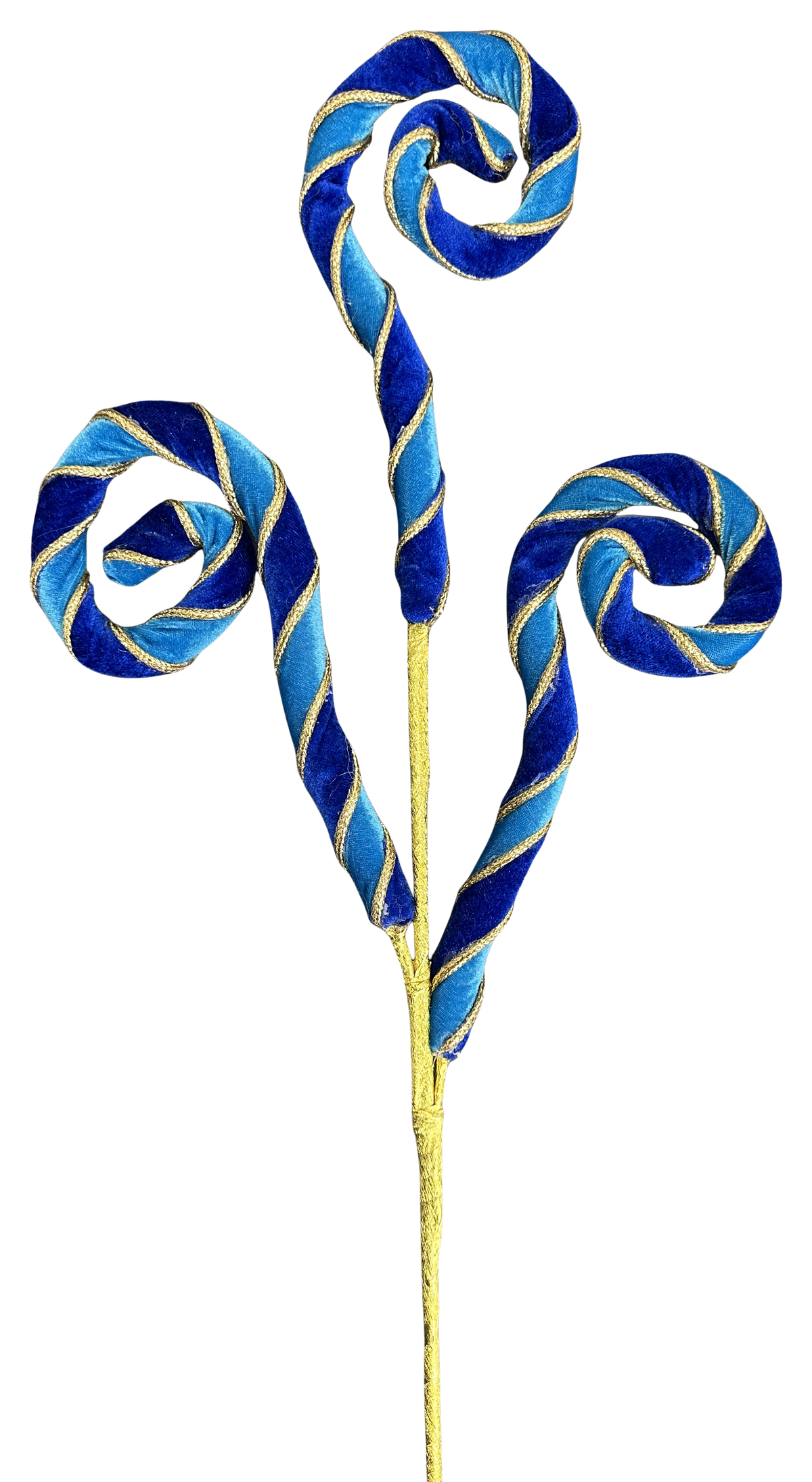 Blue/Navy Spiral Curly Spray