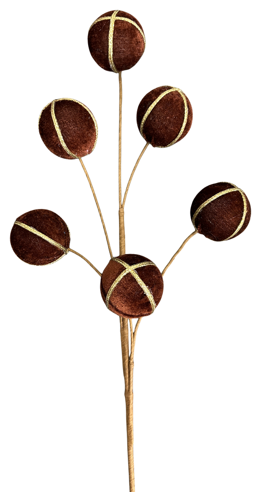 Brown Velvet Ball Spray