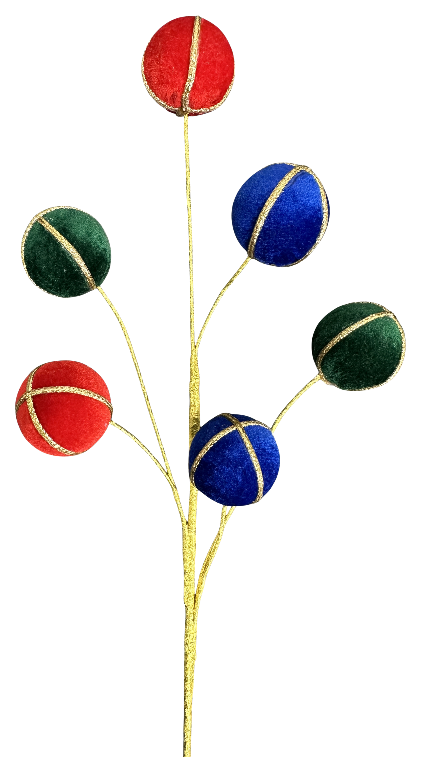 Velvet Ball Spray Red,Green,Blue,Gold