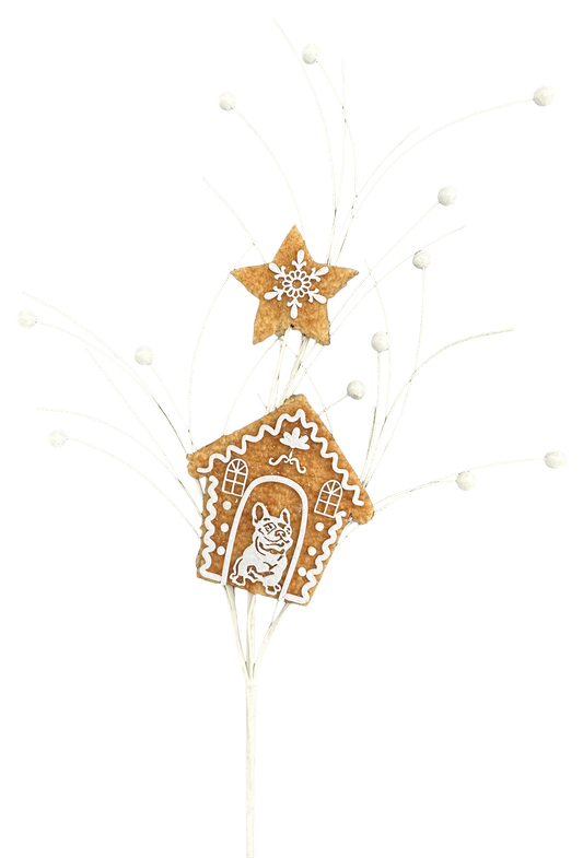 Gingerbread Dog House Star Spray