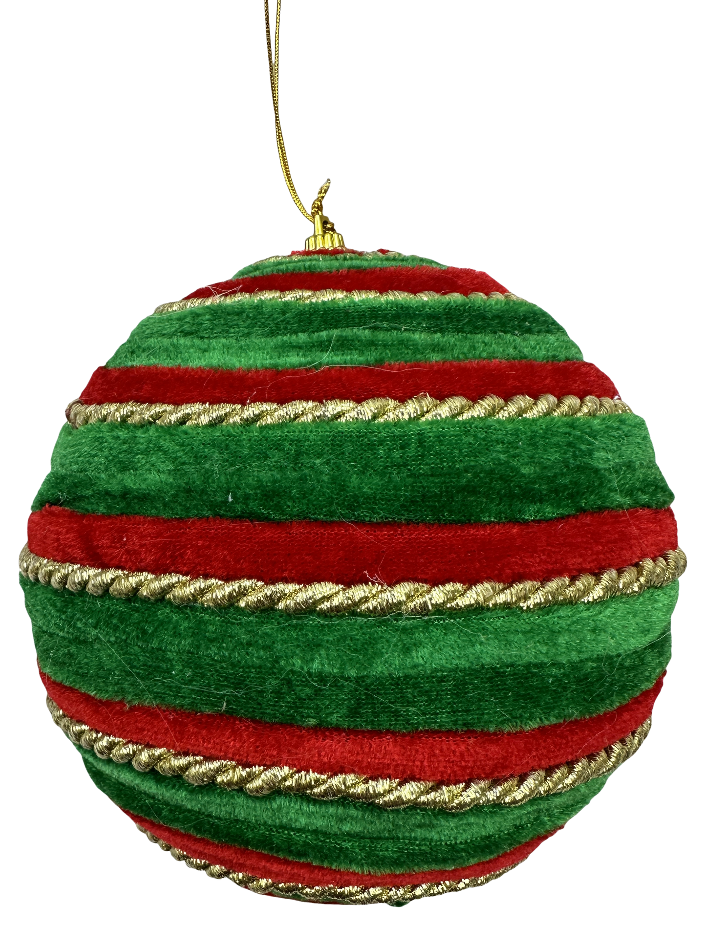 6" Red.Green,Gold Stripe Ball