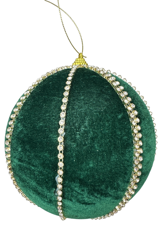 6" Green Rhinestone Ball