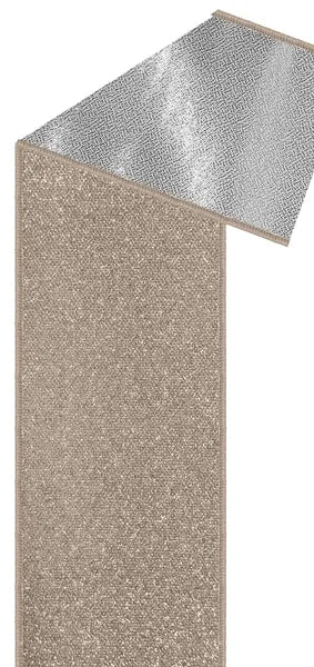 4"X10YD FINE GLITTER/FUSED TAUPE/SILVER WIRED RIBBON - Burlap and Bling Decor