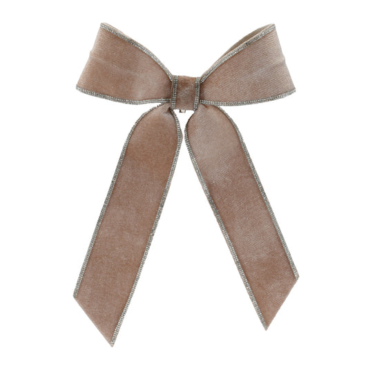 Bow 9"W x 14"H Taupe (Cream) - Burlap and Bling Decor