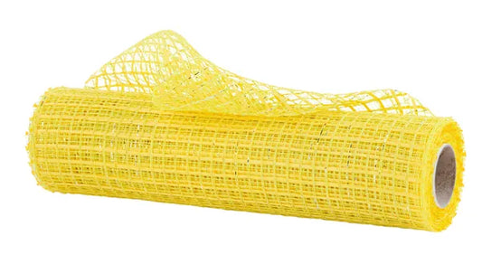 10"X10YD METALLIC/POLY MESH YELLOW/GOLD/SILVER - Burlap and Bling Decor