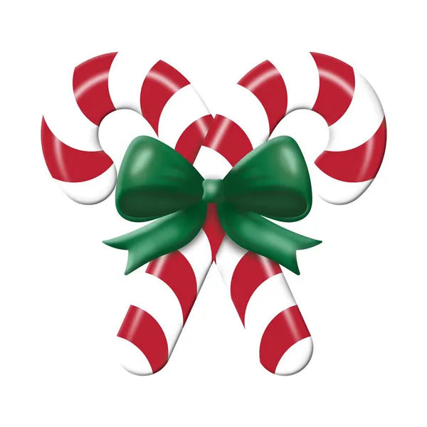 13"LX12"H METAL/EMBOSSED CANDY CANE SIGN - Burlap and Bling Decor