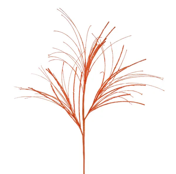 31"L GLITTER/MINI BEAD/FISHLINE SPRAY ORANGE - Burlap and Bling Decor