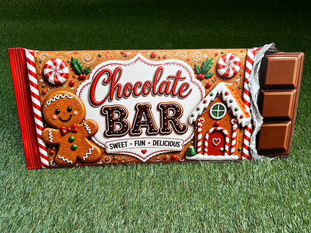 Gingerbread Candy Bar 15.6" Wood Sign