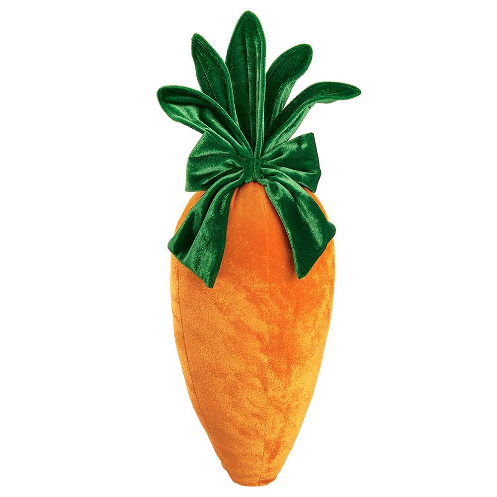 21"CARROT PILLOW ORANGE - Burlap and Bling Decor