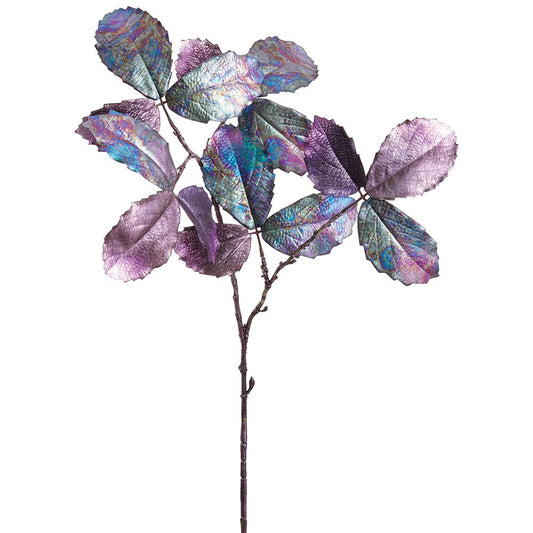 34" Horse Chestnut Leaf Spray  Dark Purple