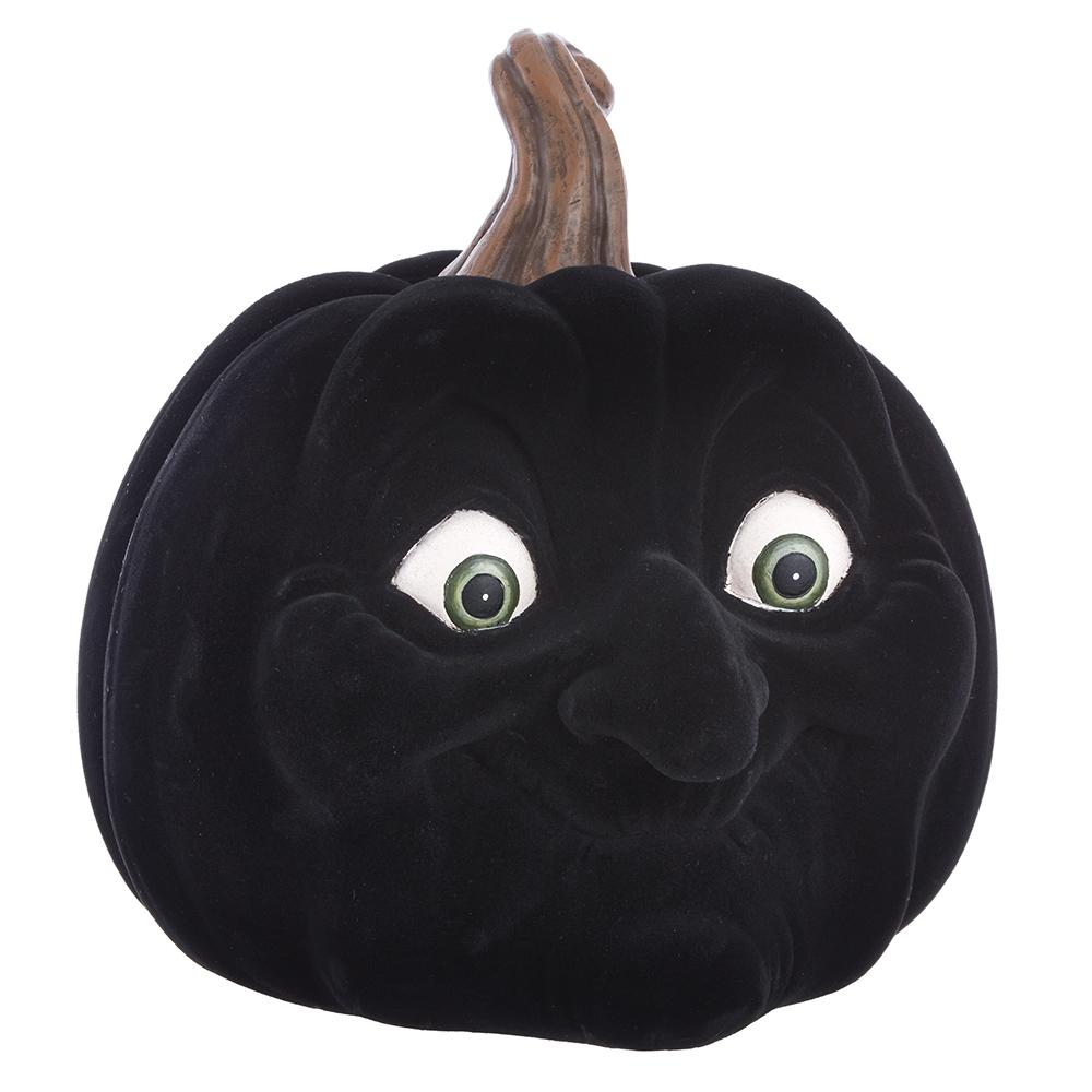 10"PUMPKIN RESIN BLACK