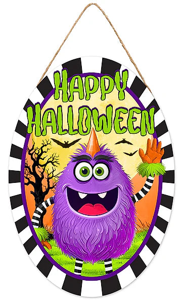 13"H X 9"L MDF HAPPY HALLOWEEN