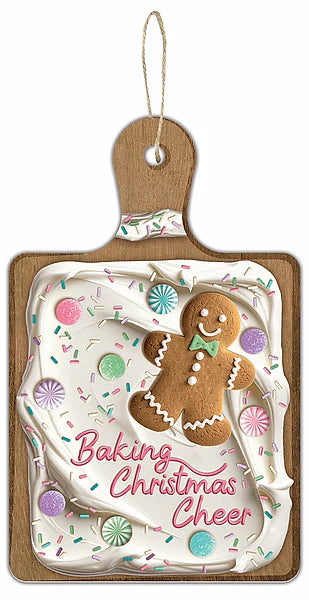 12"H X 7.5"L MDF BAKING CHRISTMAS CHEER