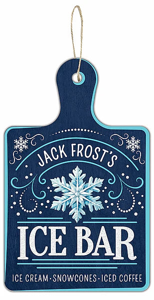 12"H X 7.5"L MDF JACK FROST'S ICE BAR