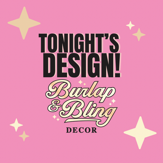 Jen's Formula Design ~ Pink Design - Burlap and Bling Decor