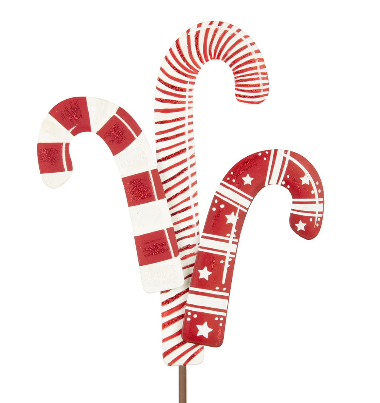 Three Candy Cane Stake