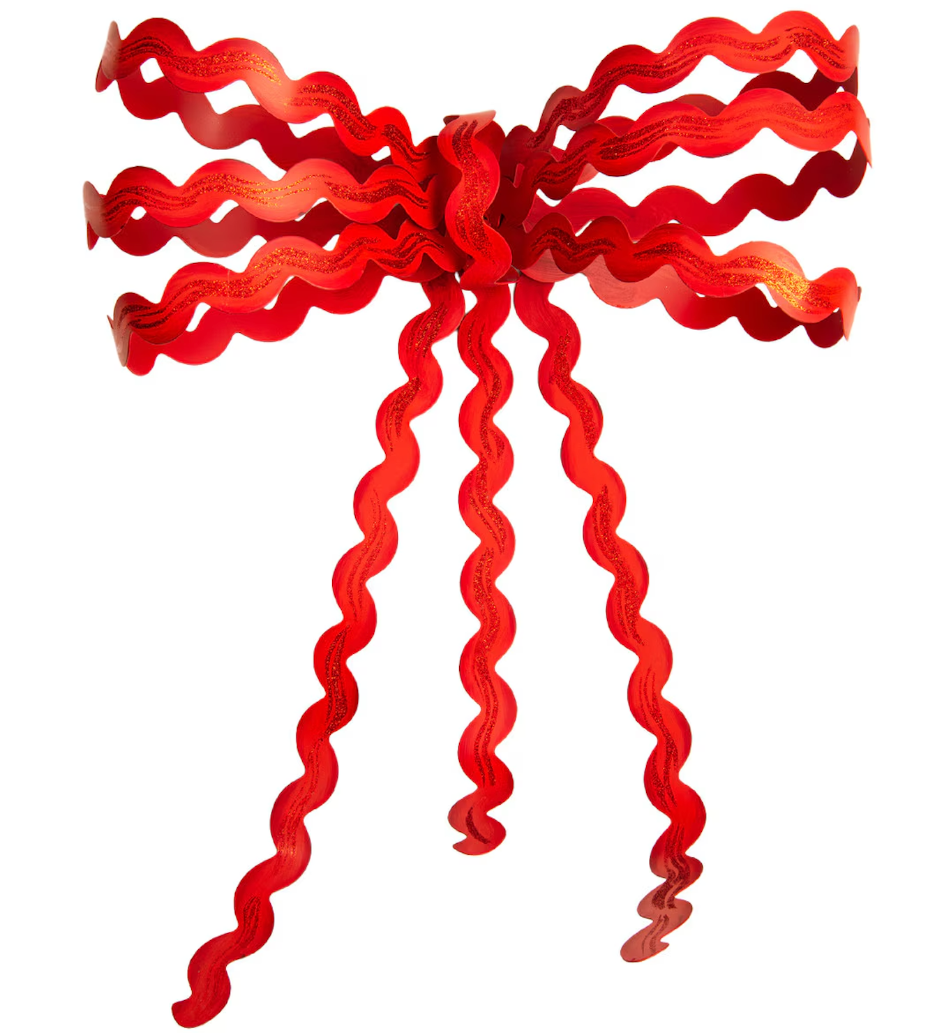 Ric Rac Red Bow Lg. - Burlap and Bling Decor