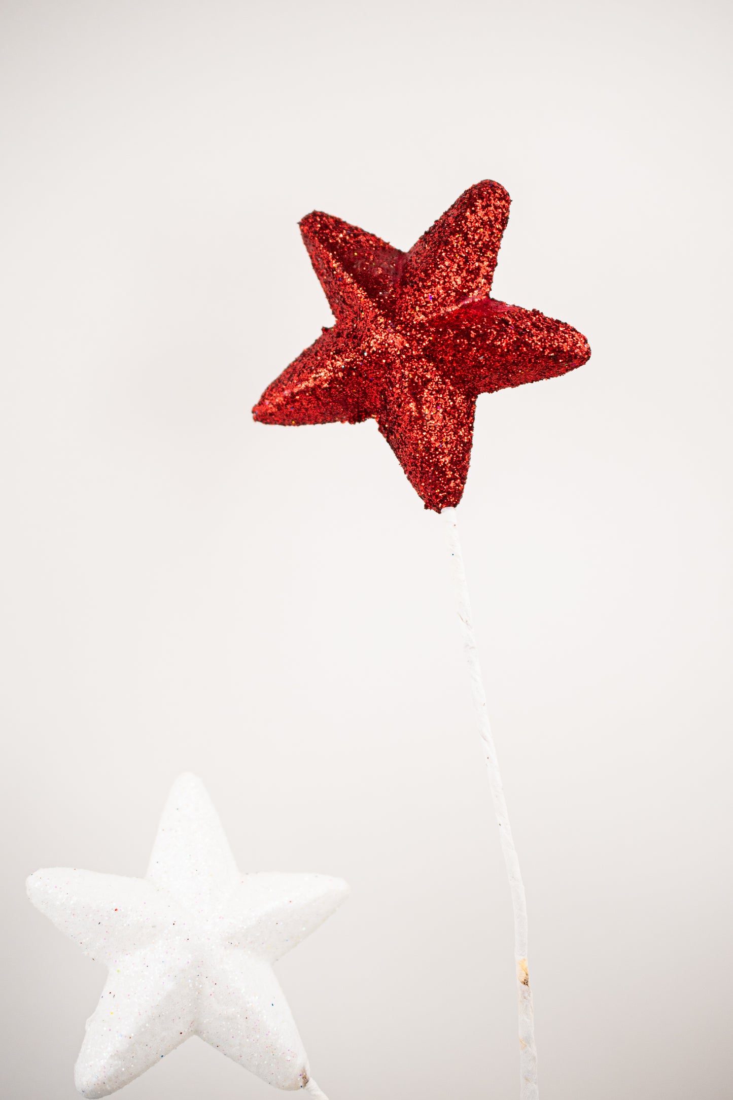 29.5"L GLITTERED SOLID STAR SPRAY RED/WHITE/BLUE