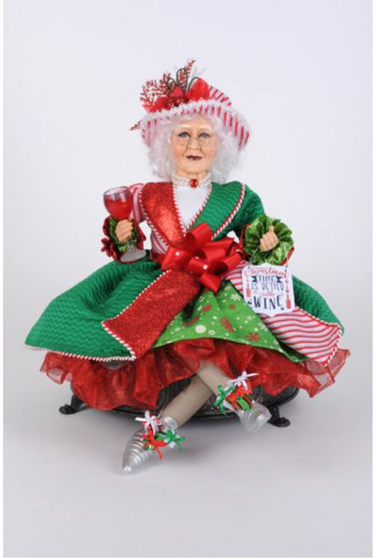 Christmas Cheer Mrs. Claus - Burlap and Bling Decor