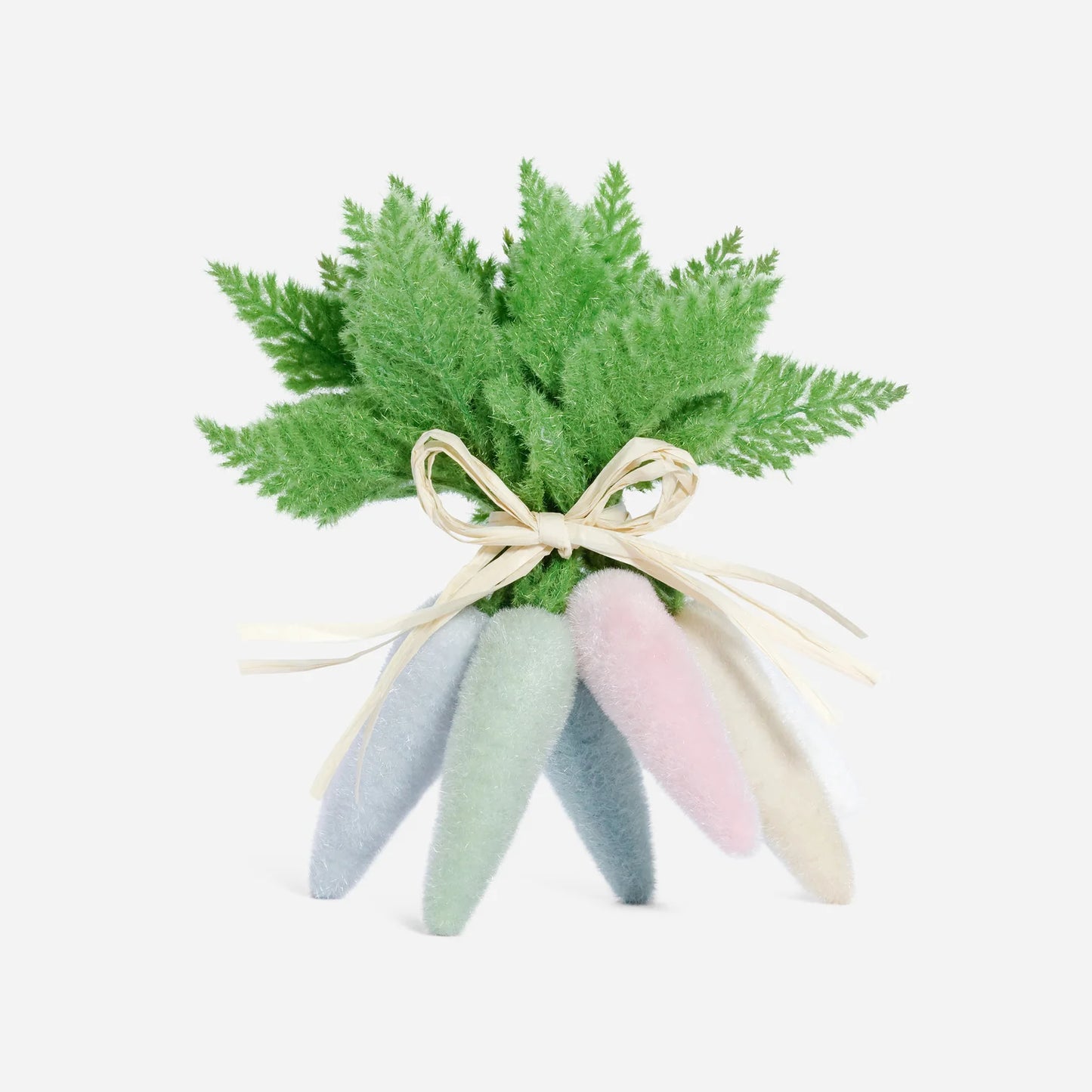 Flocked Colored Carrot Cluster of 6 Lg PVC 11 - Burlap and Bling Decor