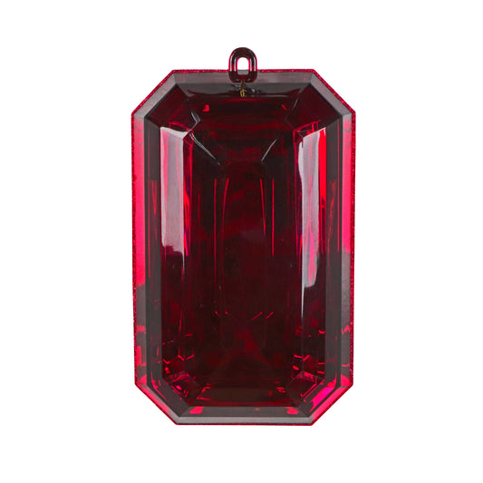 8" RECTANGLE JEWEL BURGUNDY