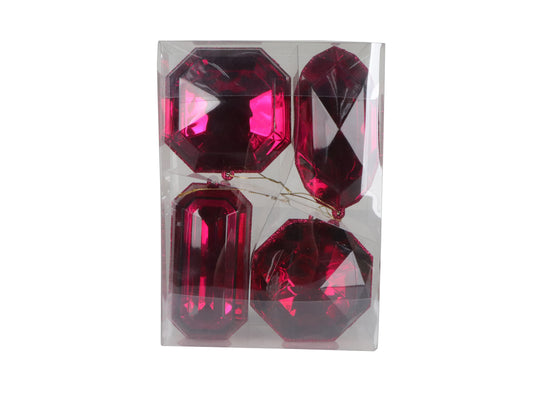 4" JEWEL ASSORTMENT BURGUNDY