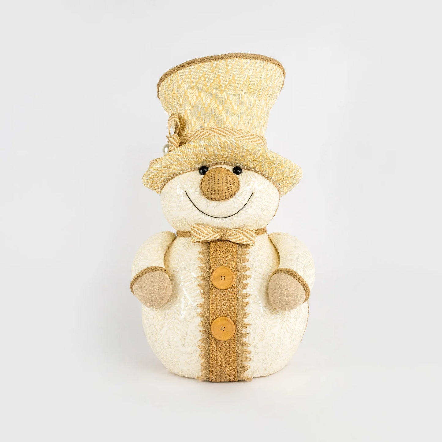 BURLAP SNOWMAN, 26"