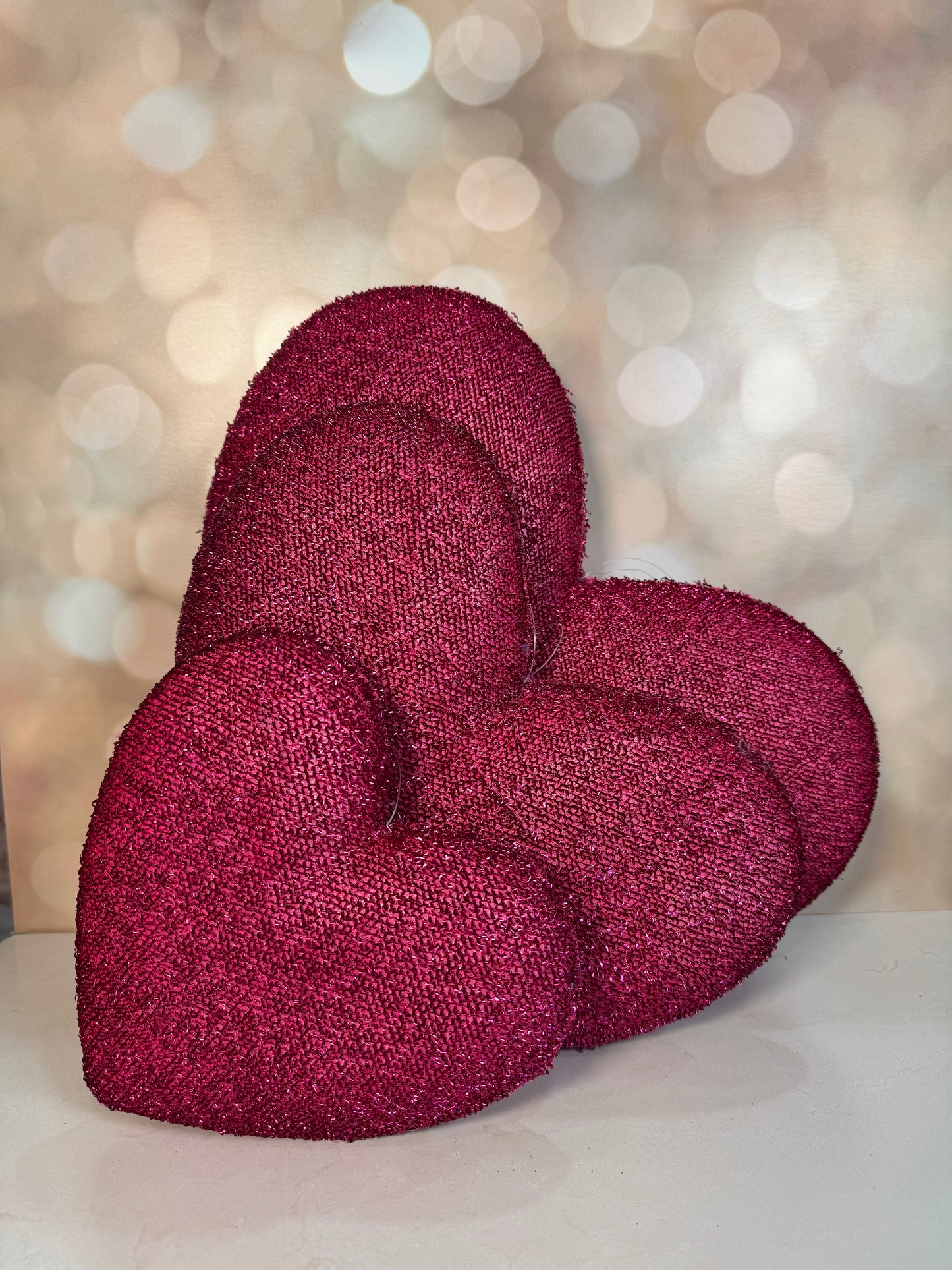 BERRY COLOR HANGING HEART 3 different sizes to choose from