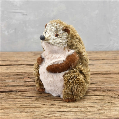 Soft Chubby Hedgehog - Brown Ivory 6.75" - Burlap and Bling Decor