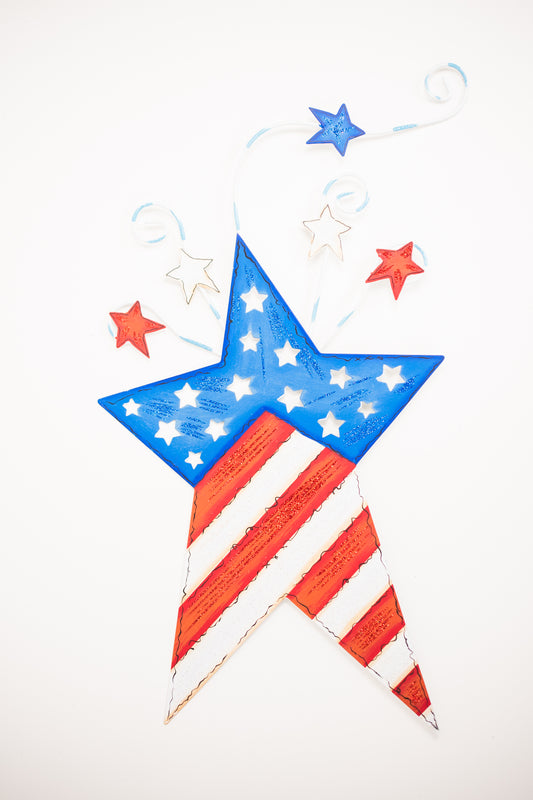 Star Flags with Shooting Stars, Set of 2