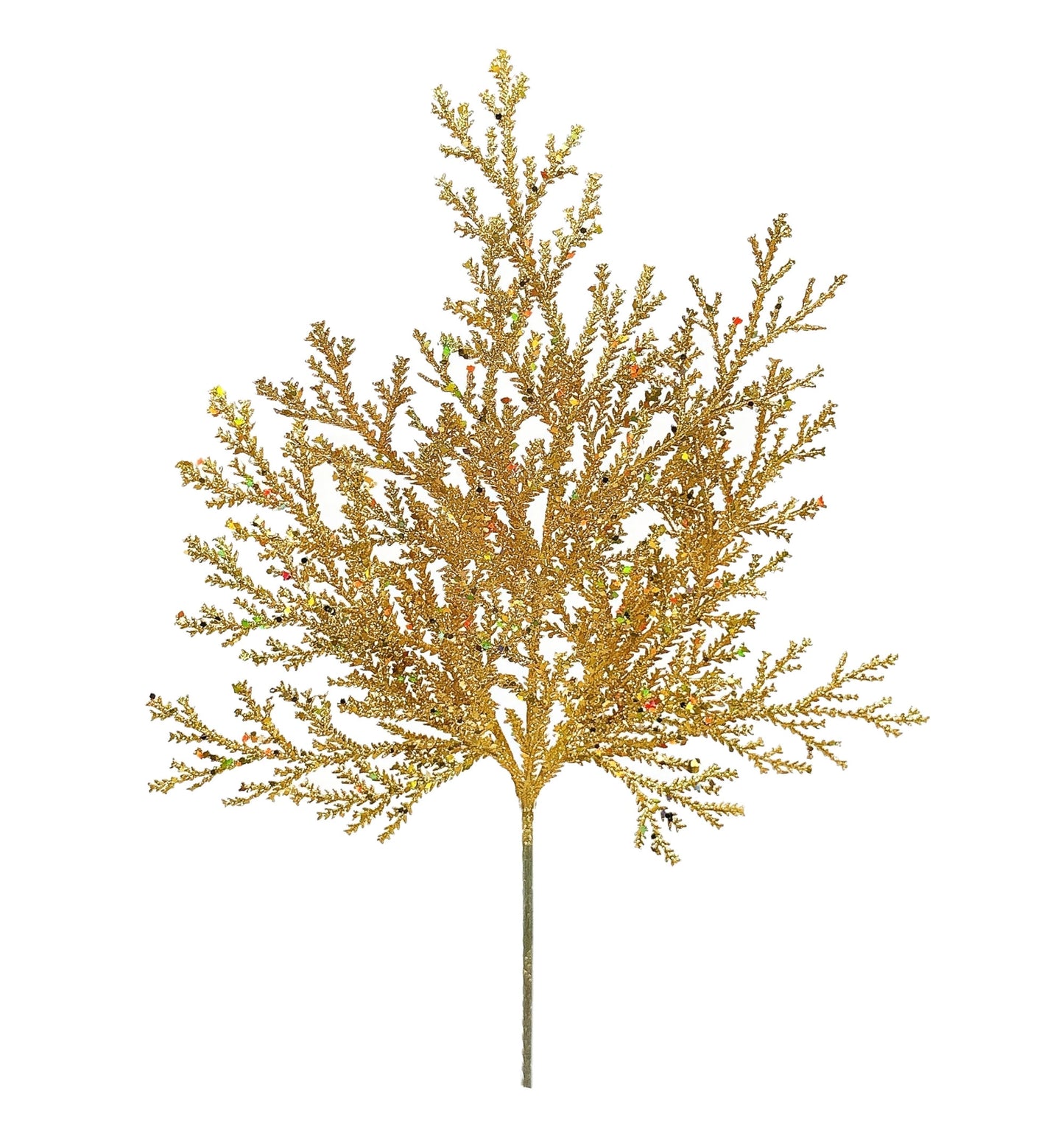 Glittered Cedar Pick, 17", Gold