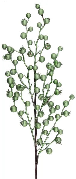 31"L SPECIAL END BERRY/ROUND BERRY SPRAY METALLIC LIME - Burlap and Bling Decor