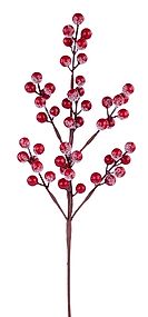 16.5"L SNOWED WATERPROOF BERRY PICK RED/WHITE