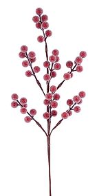 16.5"L ICED WATERPROOF BERRY PICK RED