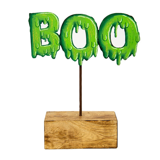 "BOO" On a Wood Block