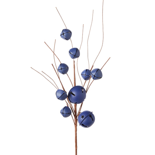 27" BLUE JINGLE BELL SPRAY