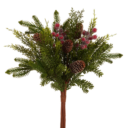 18" ICED PINE AND BERRY MIXED BUNDLE