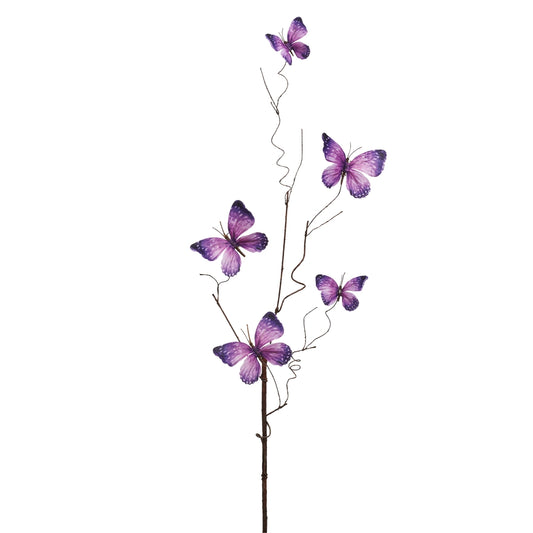 36" PURPLE BUTTERﬂY SPRAY - Burlap and Bling Decor