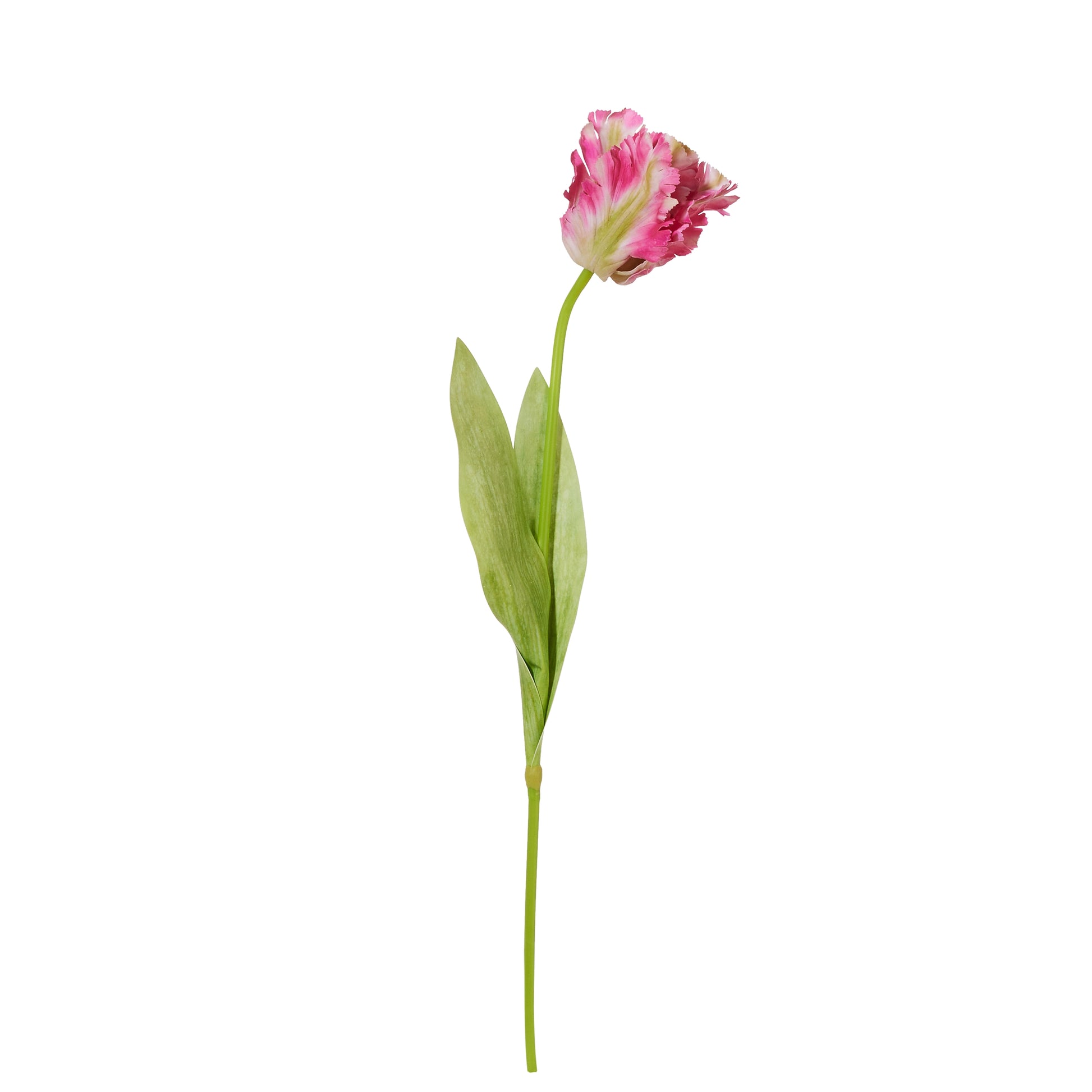 28" REAL TOUCH PINK PARROT TULIP STEM - Burlap and Bling Decor