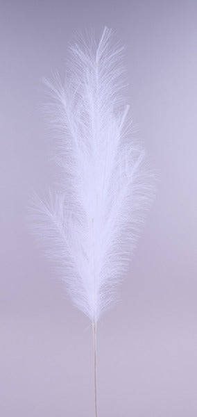 38"L FABRIC GRASS PLUME SPRAY WHITE