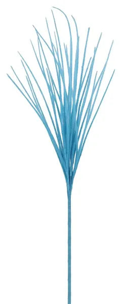 27"L FLOCKED GRASS BUSH BLUE SPRAY - Burlap and Bling Decor